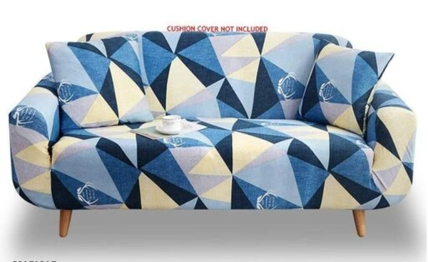 Universal Double Seater Sofa Cover Big Elasticity Cover for Couch Flexible Stretch Sofa Slipcover (Double Seater, Blue Prism) - Blue Prism, Polyster, Pack of1, 2 Seater